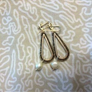 Silpada sterling silver and pearl earrings